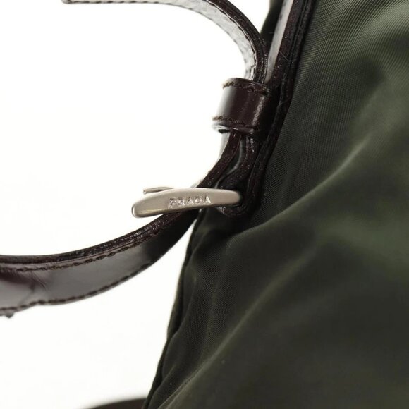 PRADA Backpack Nylon Khaki Silver - Picture 10 of 15
